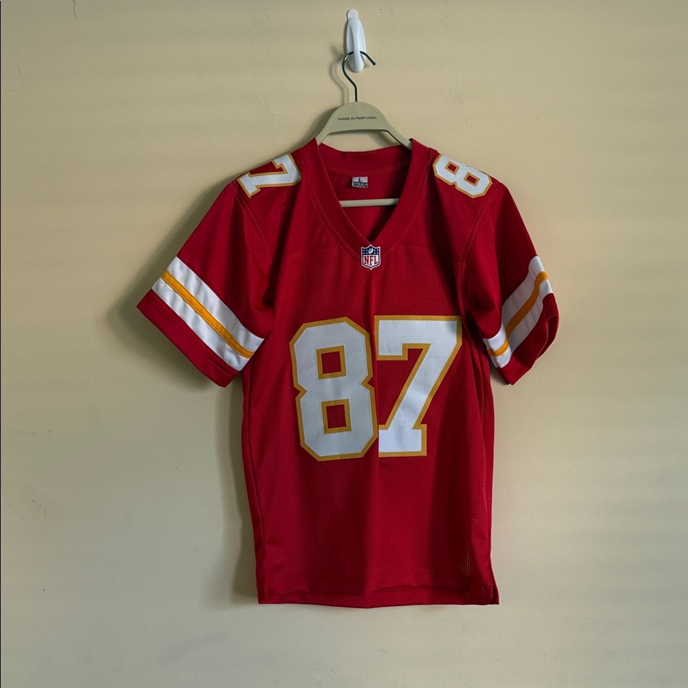 Kansas City Chiefs #87 Travis Kelce Jersey Sz Large Junior